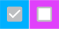 The blue and fuchsia boxes; only the blue is checked