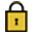 Lucchetto giallo chiuso