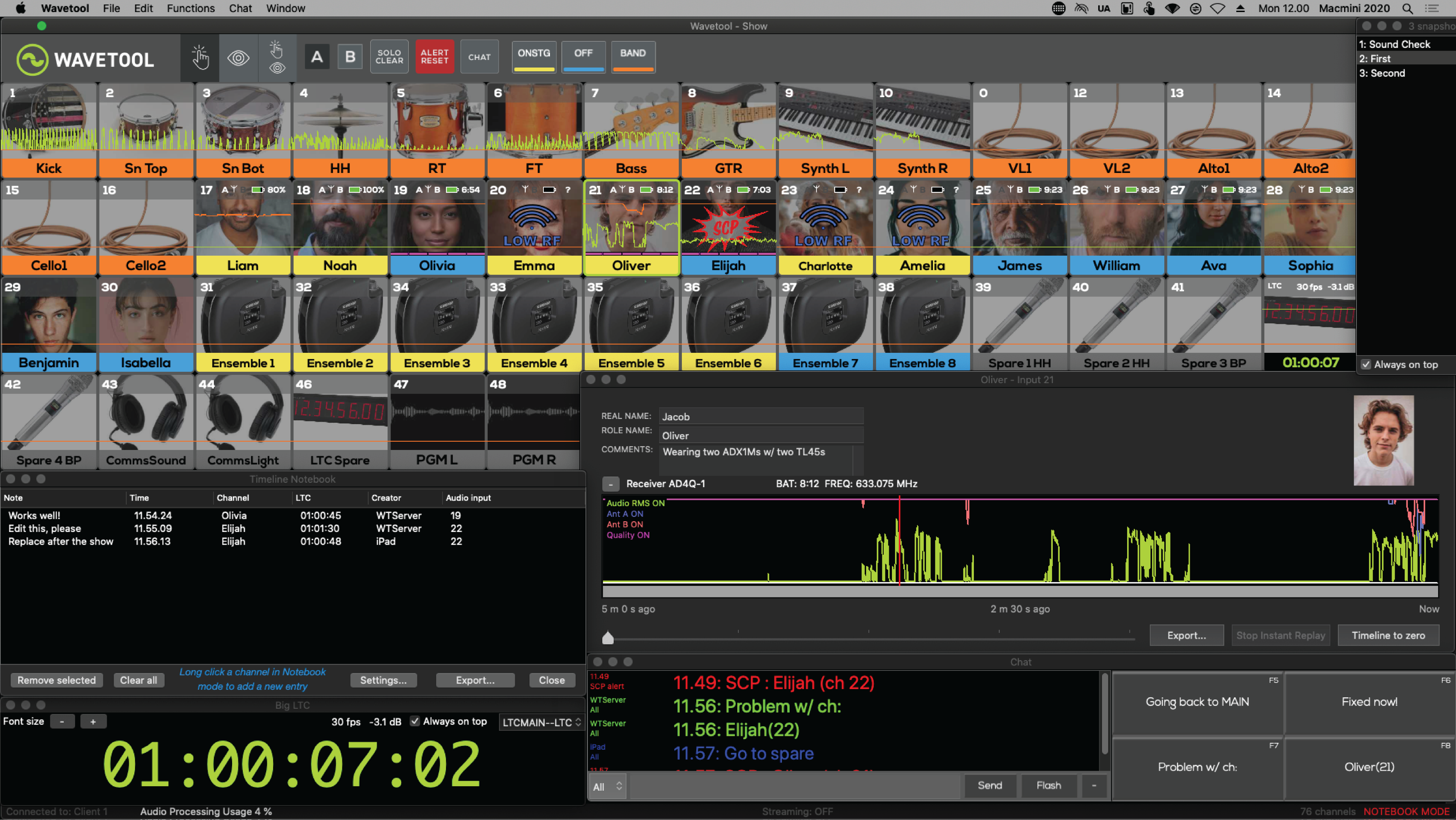 The Wavetool main window