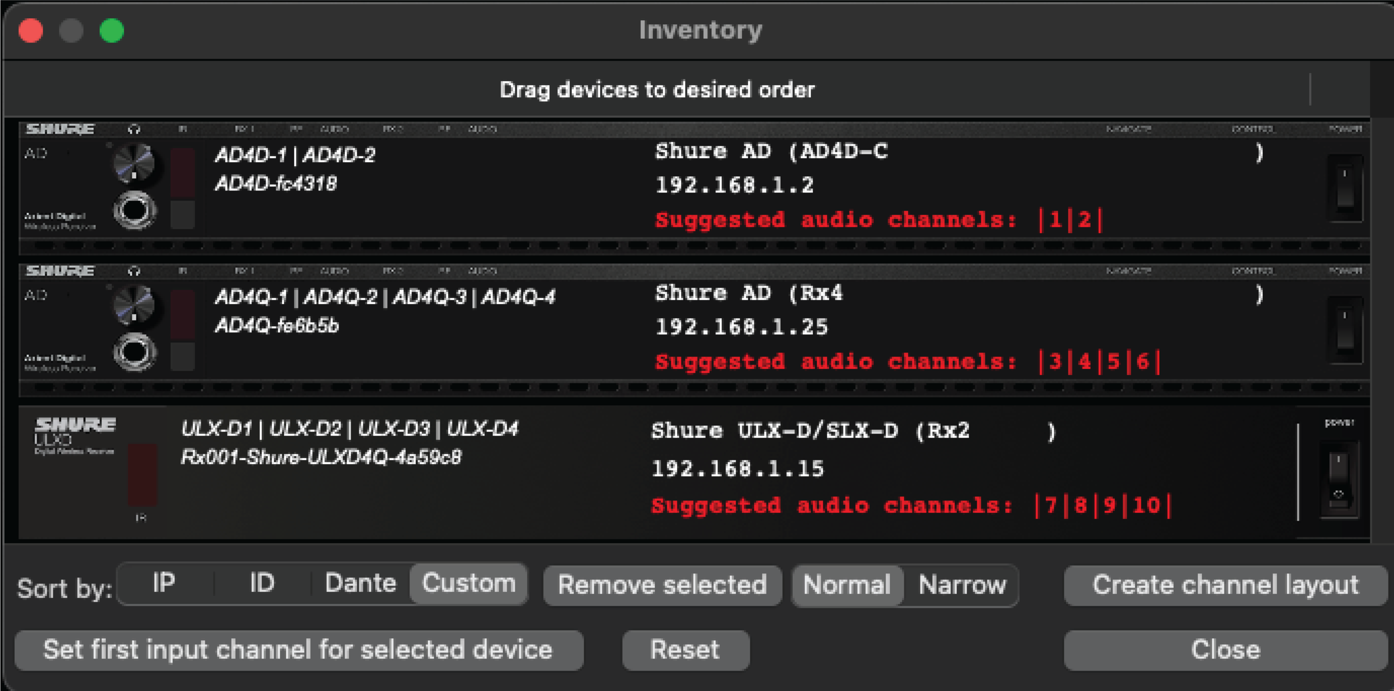 Wavetool inventory window